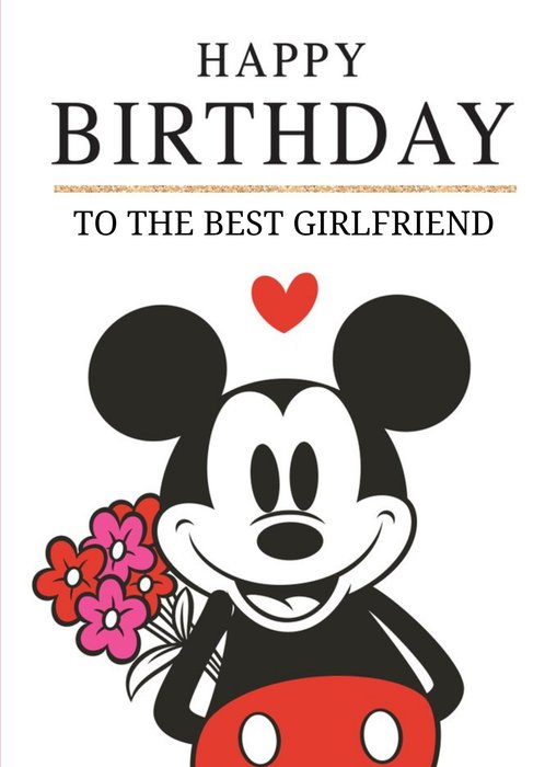 Disney Mickey Mouse Best Girlfriend Birthday Card