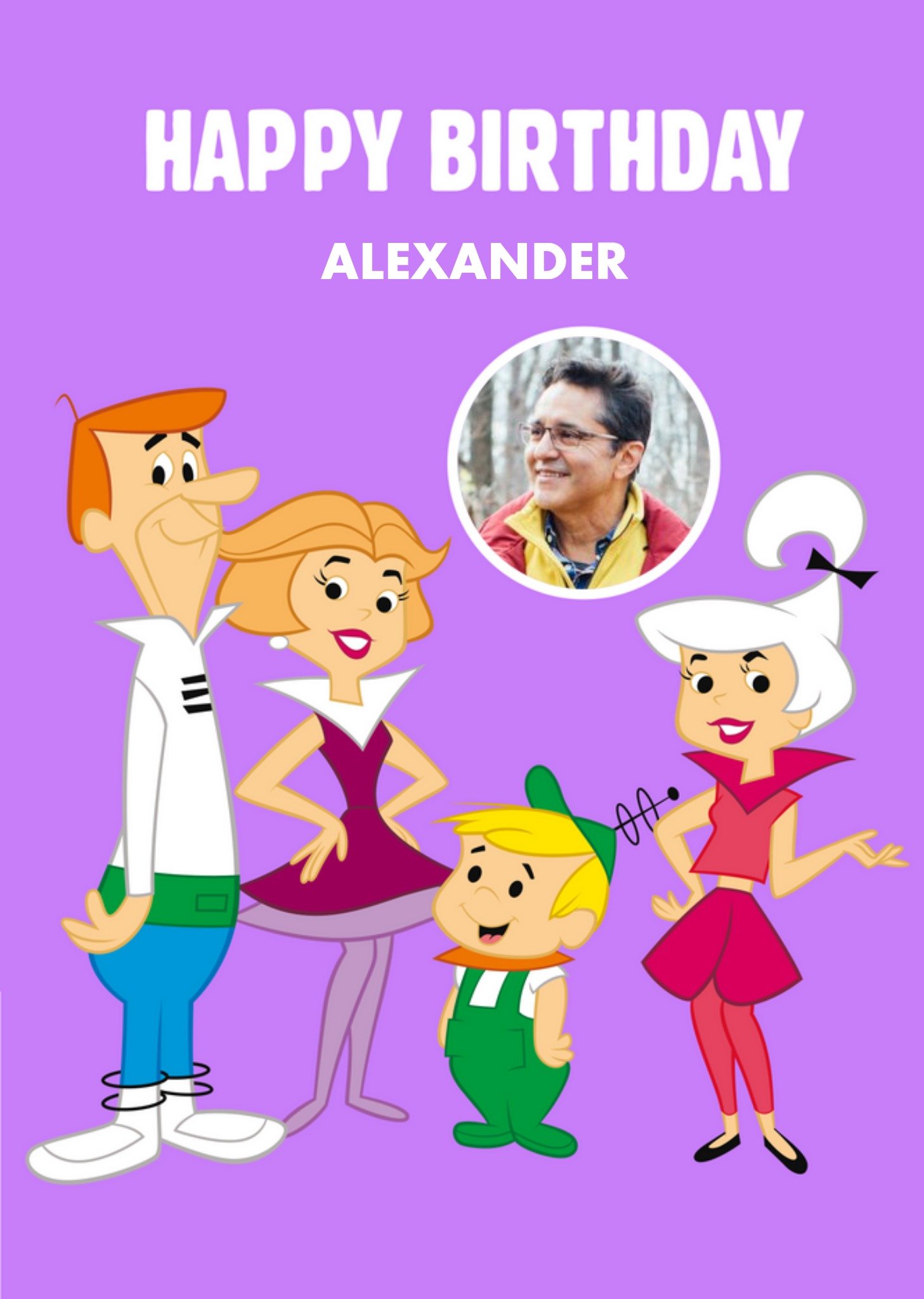 Other The Jetsons Characters Photo Upload Birthday Card Ecard