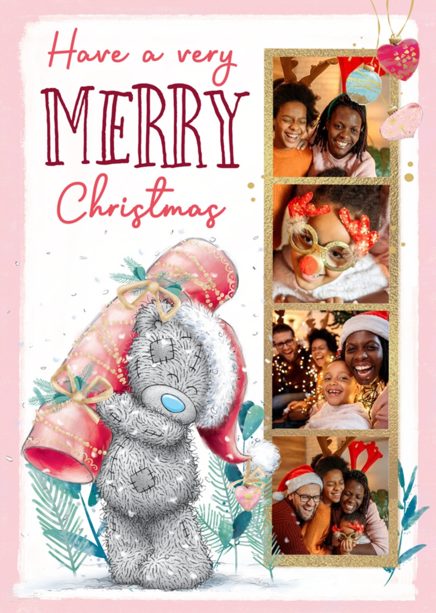Me To You Tatty Teddy Have A Very Merry Christmas Photo Upload Card Ecard