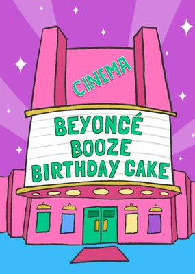 Beyoncé Booze Birthday Cake Birthday Card