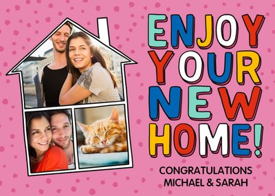 Enjoy Your New Home Card Multiple Photo Upload Card