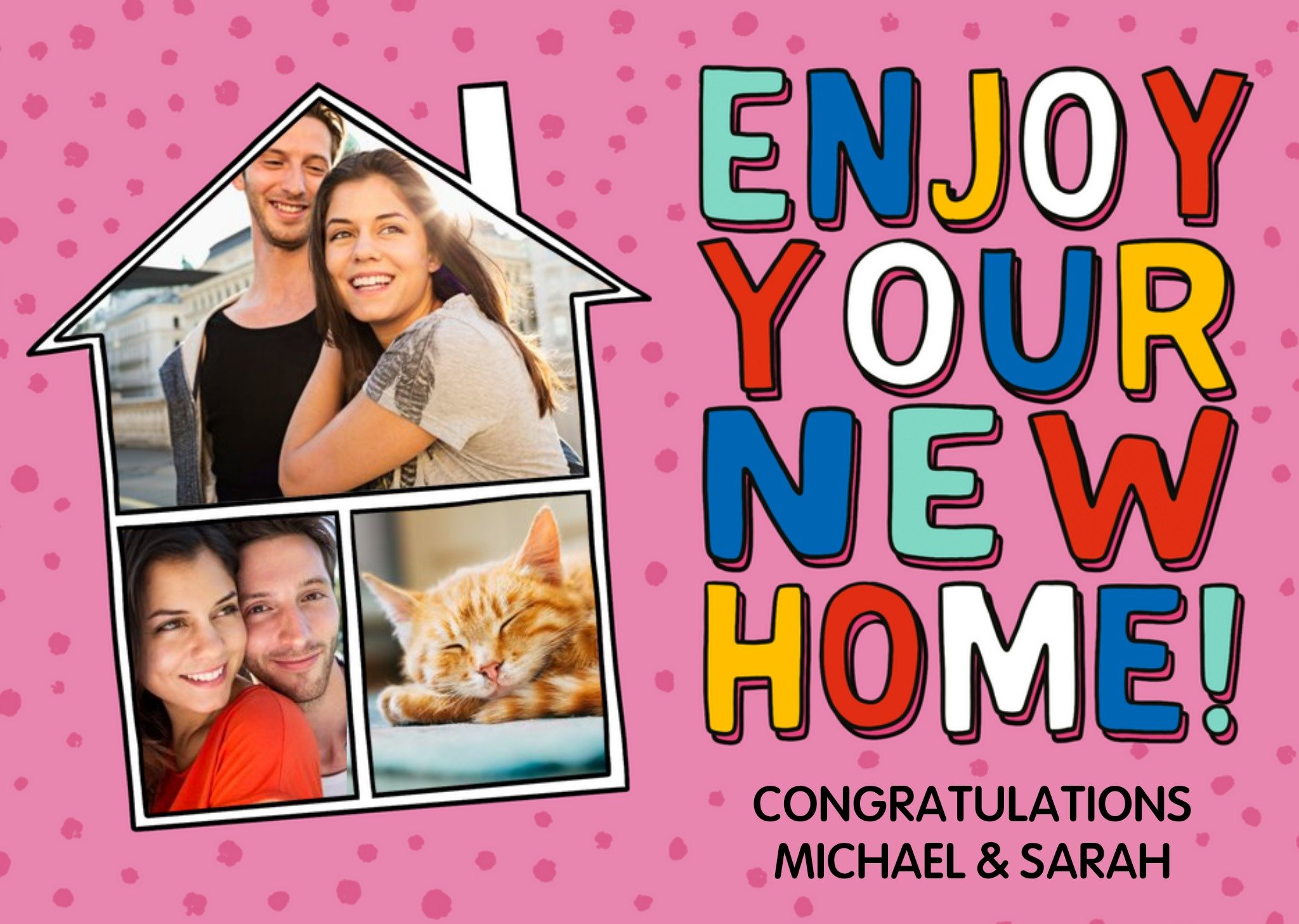 Enjoy Your New Home Card Multiple Photo Upload Card Ecard