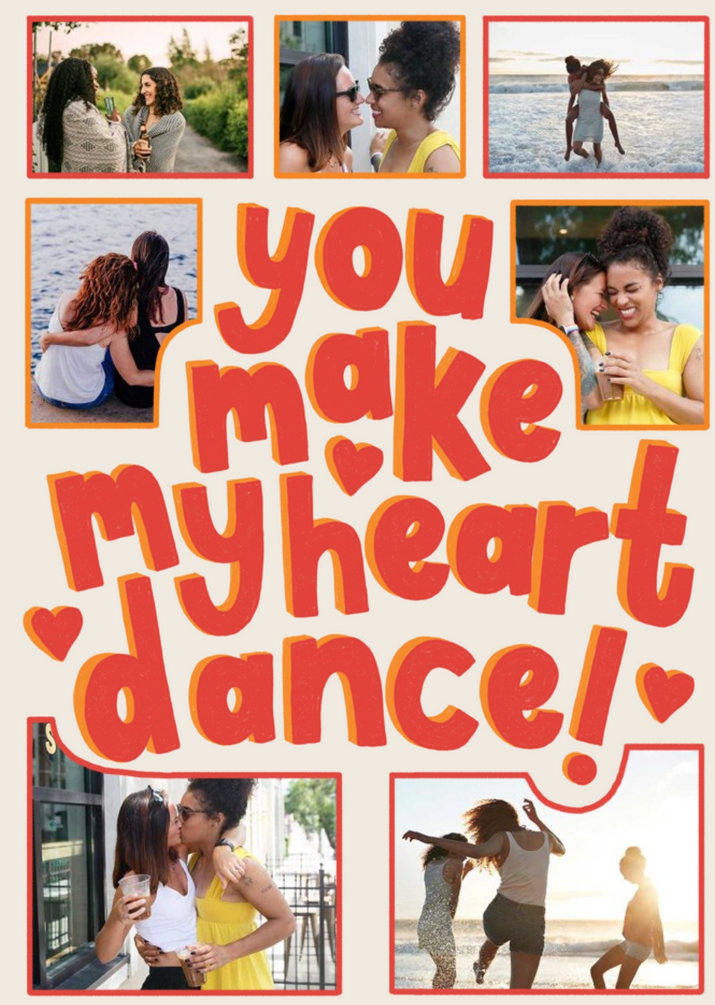 Moonpig You Make My Heart Dance Photo Upload Valentine's Day Card, Large