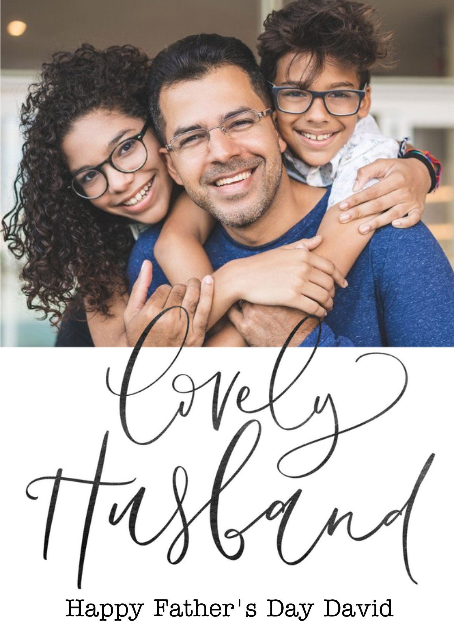 Lovely Husband Photo Upload Father's Day Card Ecard