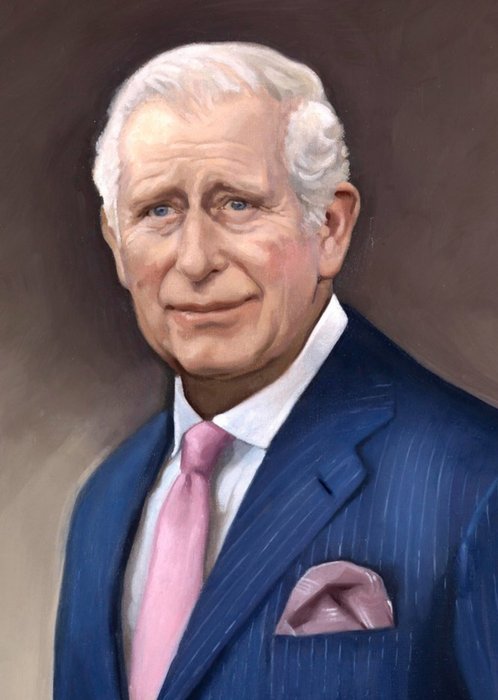 King Charles III Traditional Portrait Coronation Card By Mary Evans Picture Library