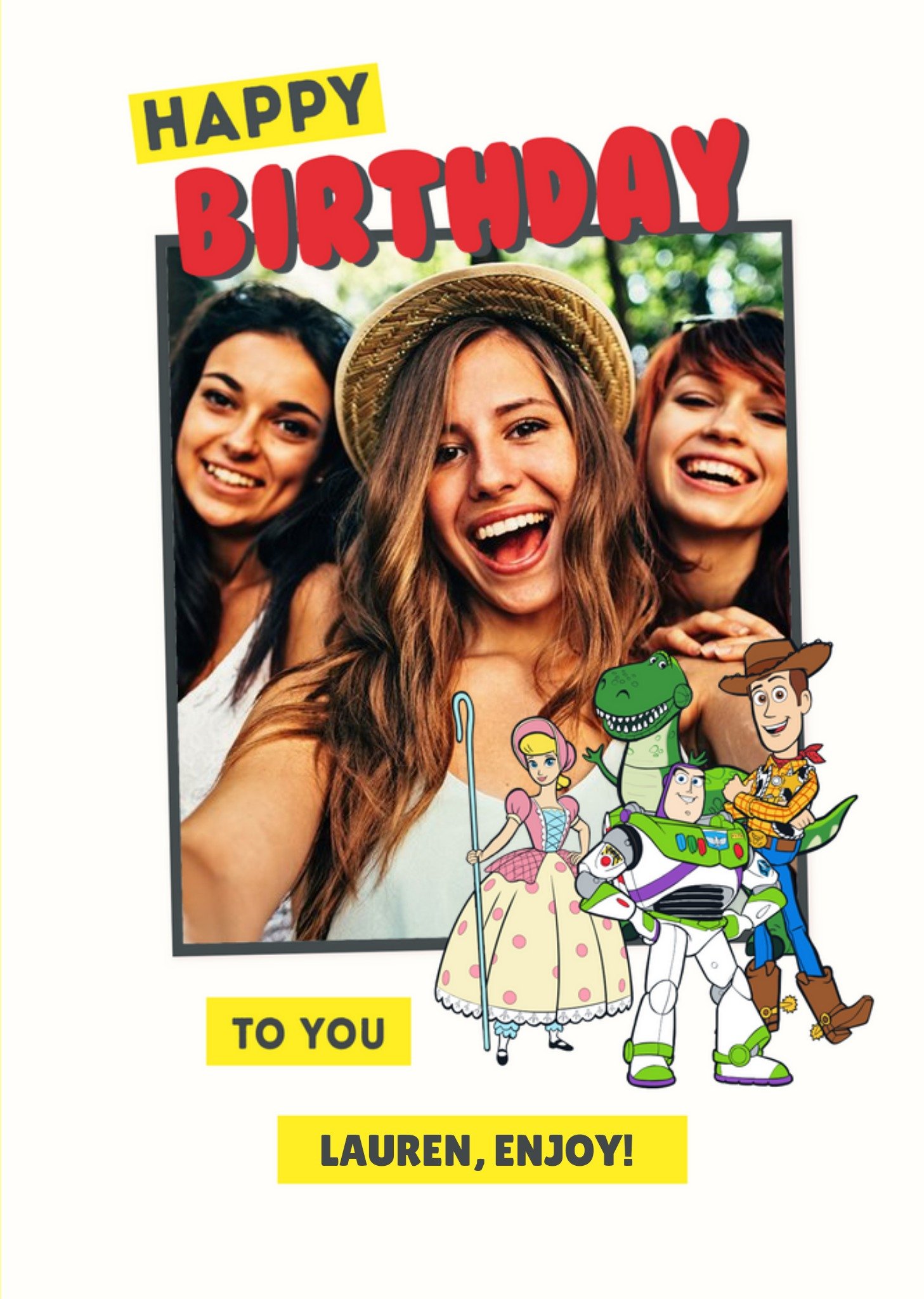 Disney Toy Story Happy Birthday Photo Upload Card Ecard