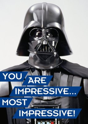 Star Wars Darth Vader You Are Impressive Card