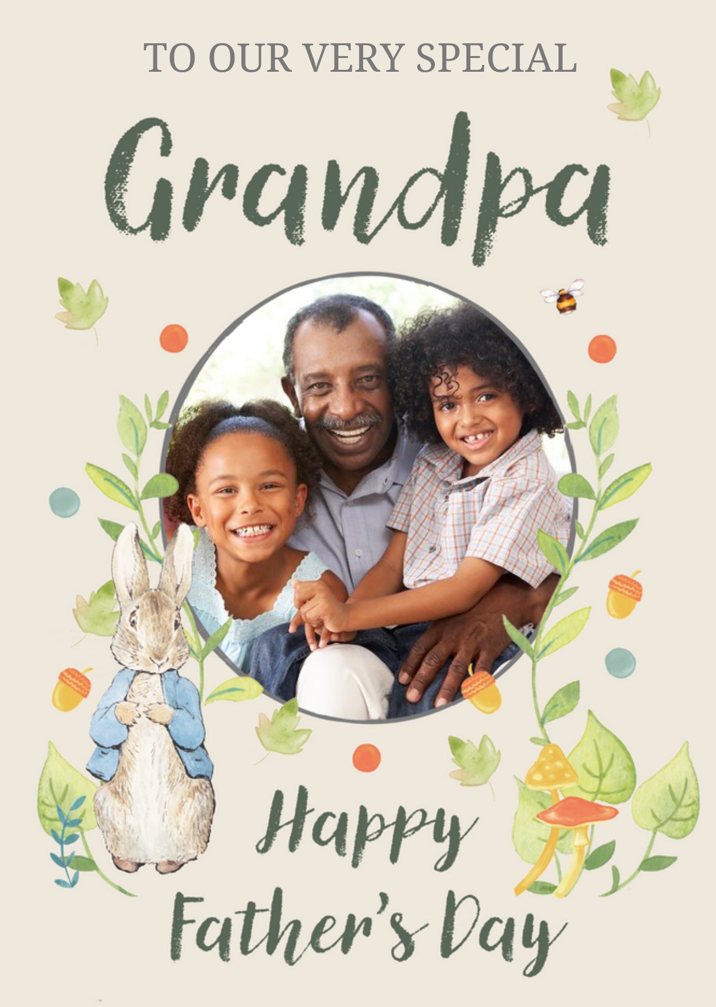 Peter Rabbit To Our Very Special Grandpa Photo Upload Father's Day Card Ecard