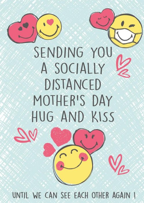 Sending You A Socially Distanced Mothers Day Hug And Kiss Card