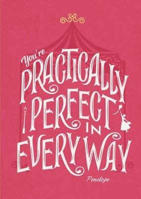 Disney Mary Poppins You're Perfect Personalised Valentine's Day Card