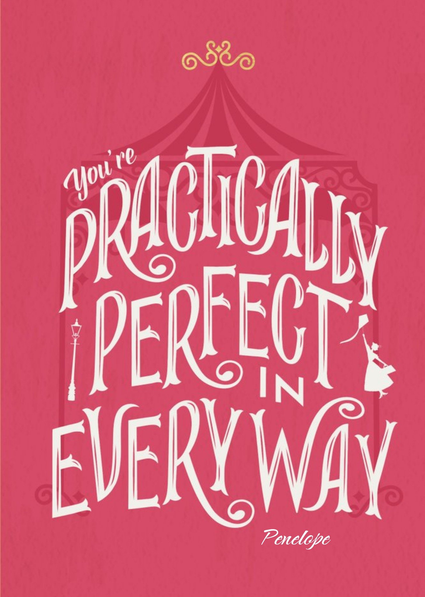 Disney Mary Poppins You're Perfect Personalised Valentine's Day Card Ecard