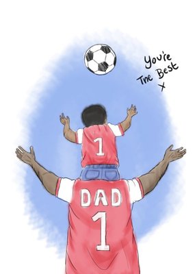 KitsCH Noir Fathers Day Football Greeting Card