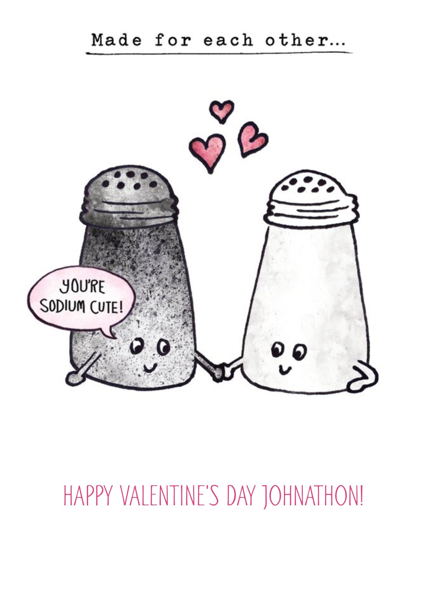 Sodium Cute Personalised Valentines Card Ecard