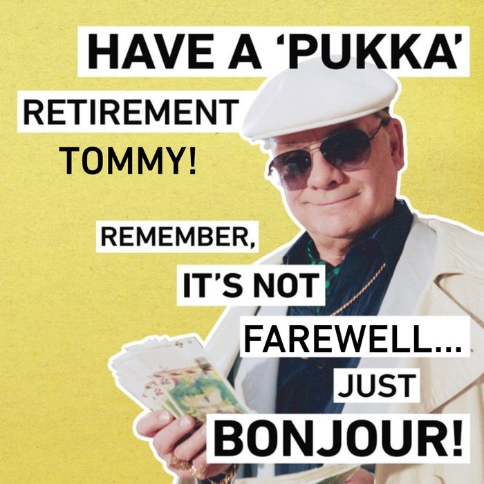 Only Fools Pukka Retirement Personalised Card