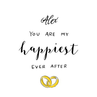 Happiest Ever After Wedding Card