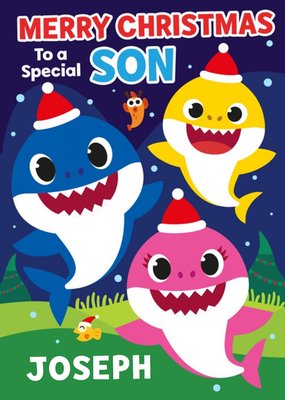 Baby Shark Special Son Christmas card
