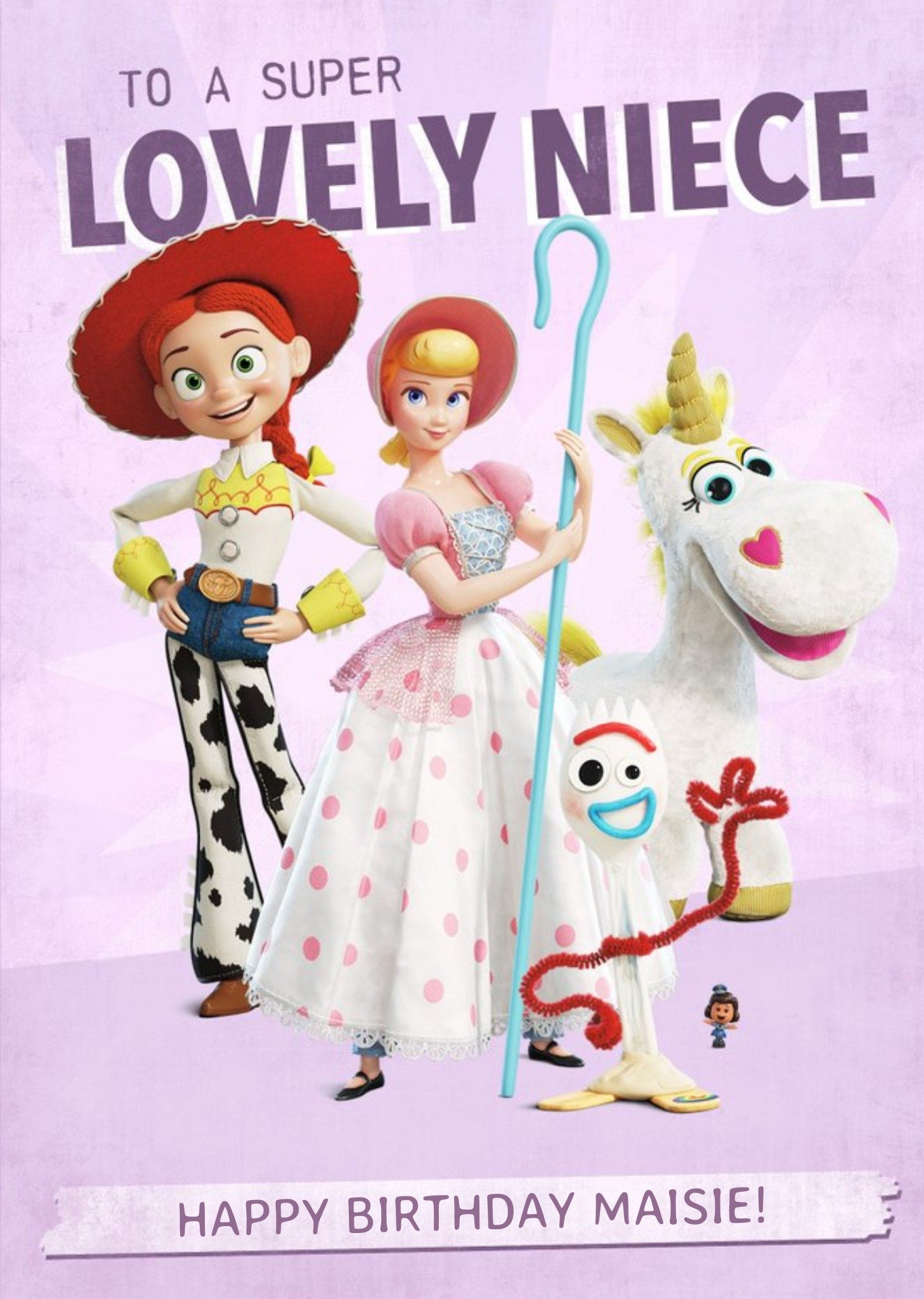 Disney Toy Story 4 Birthday Card - To A Super Lovely Niece Ecard