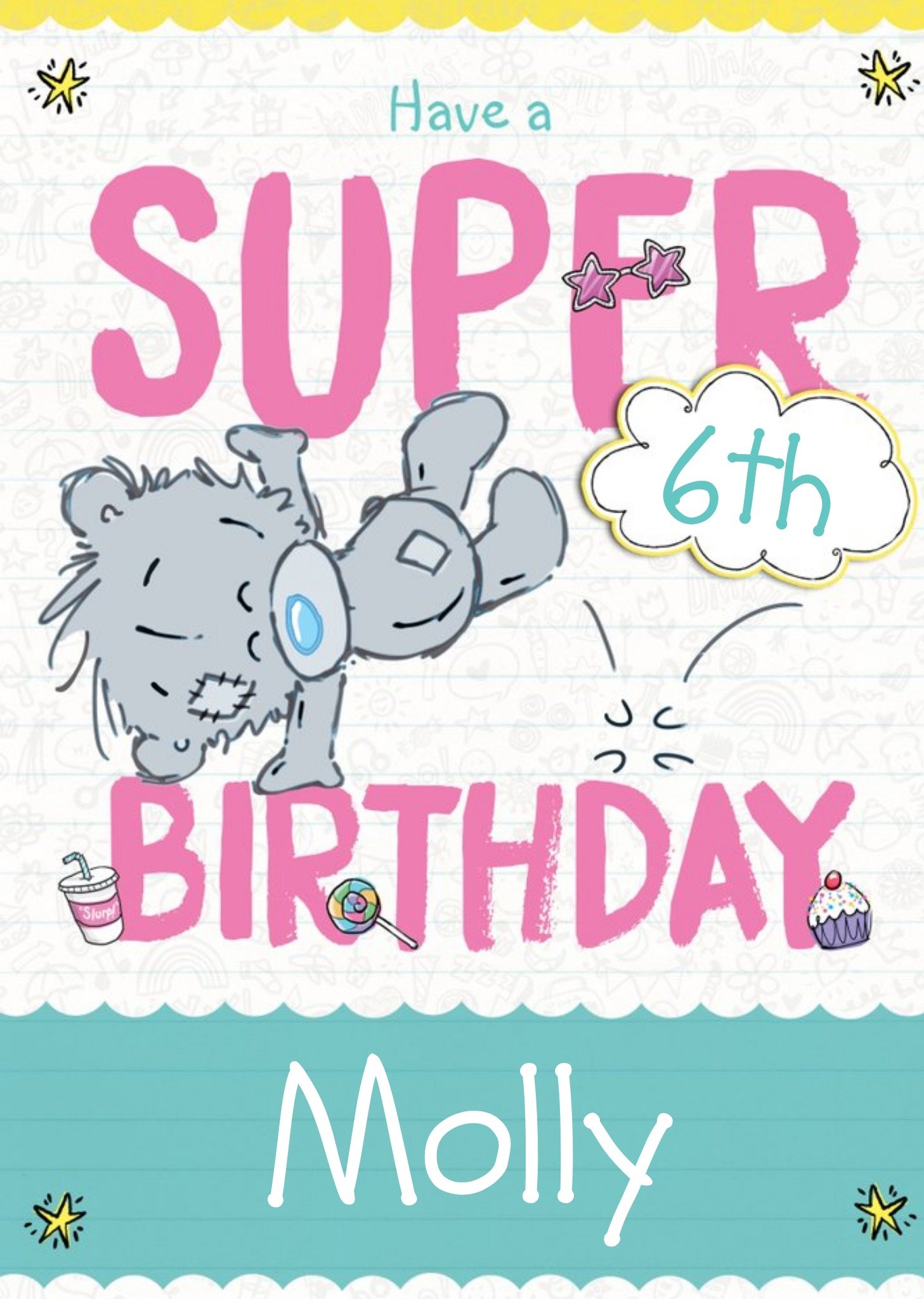 Other Dinky 6th Birthday Personalised Card Ecard