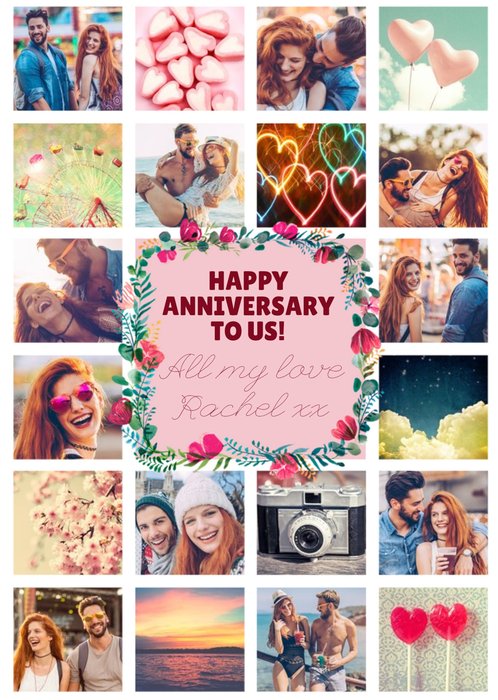 Multiple Photo Upload Happy Anniversary To Us Card