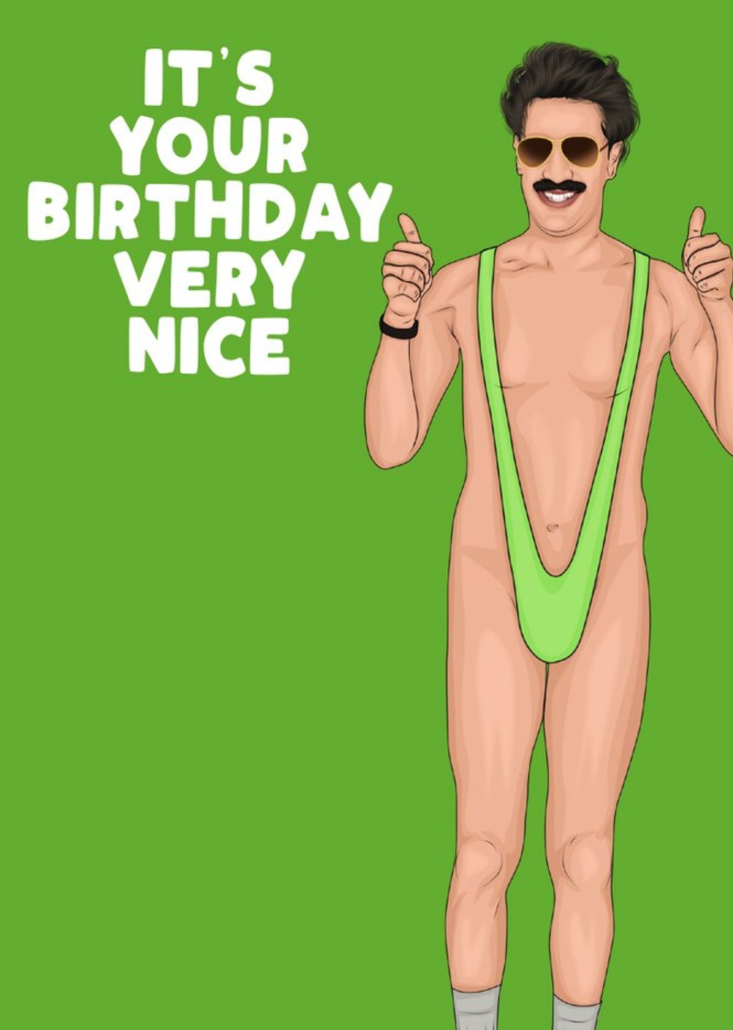 Moonpig Its Your Birthday Very Nice Borat Card, Large