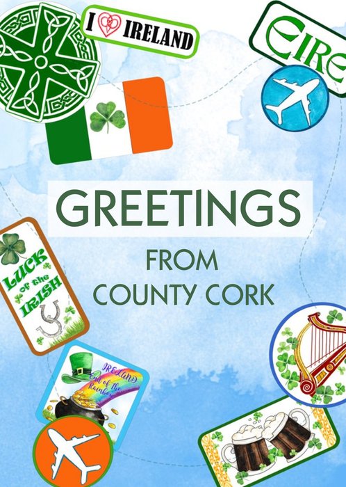 Studio Sundae Ireland Illustration Just To Say Welcome Travel Card