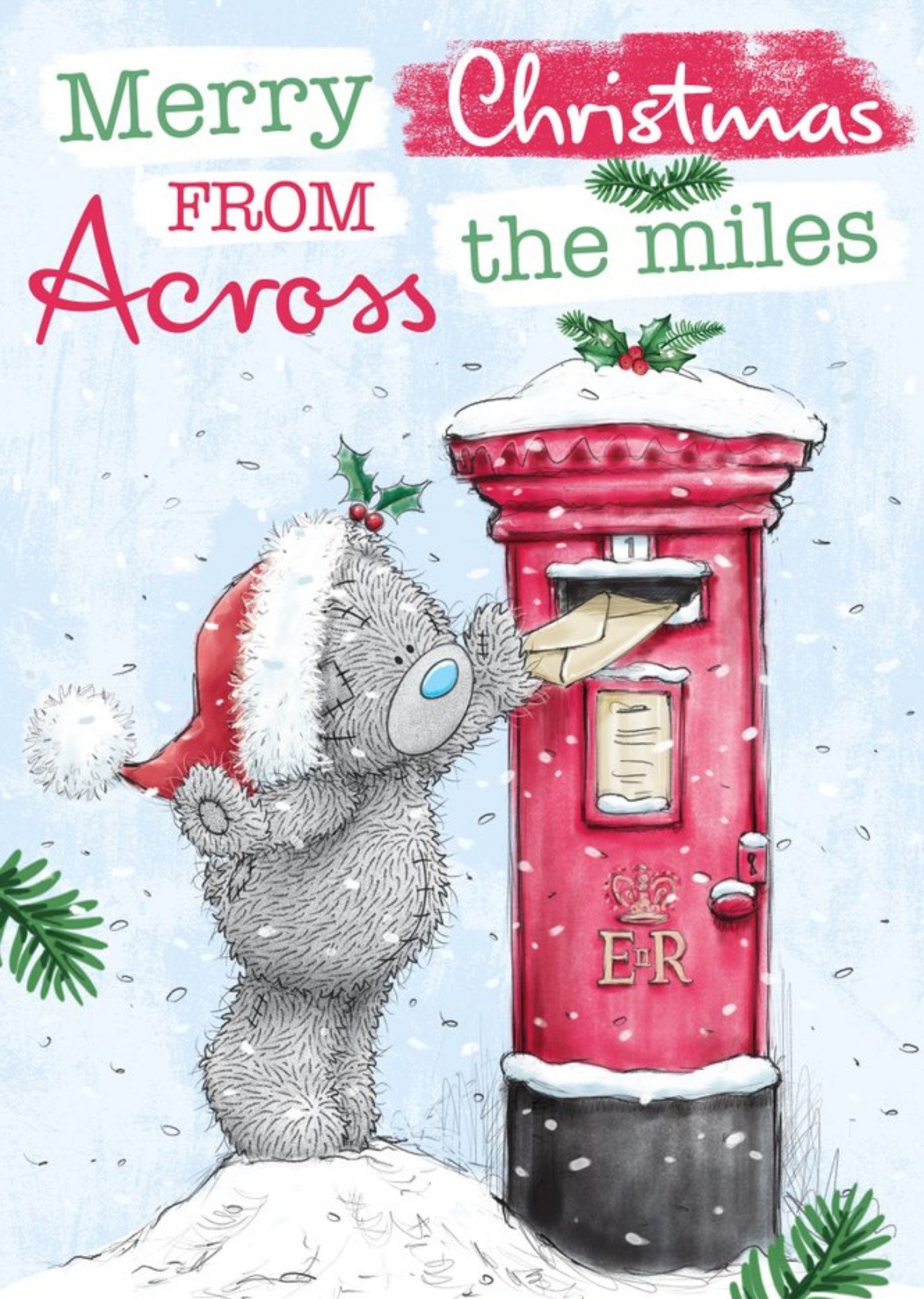 Me To You Tatty Teddy Across The Miles Personalised Christmas Card