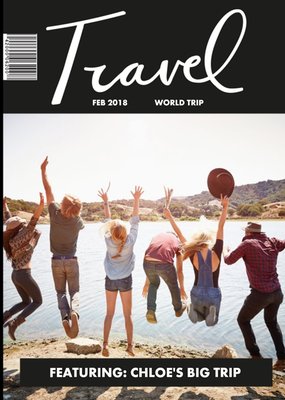 Travel Magazine Cover Photo Upload Card