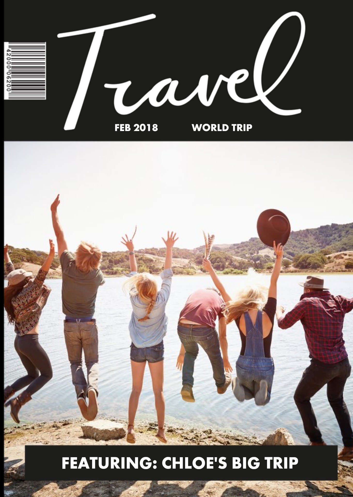 Travel Magazine Cover Photo Upload Card Ecard