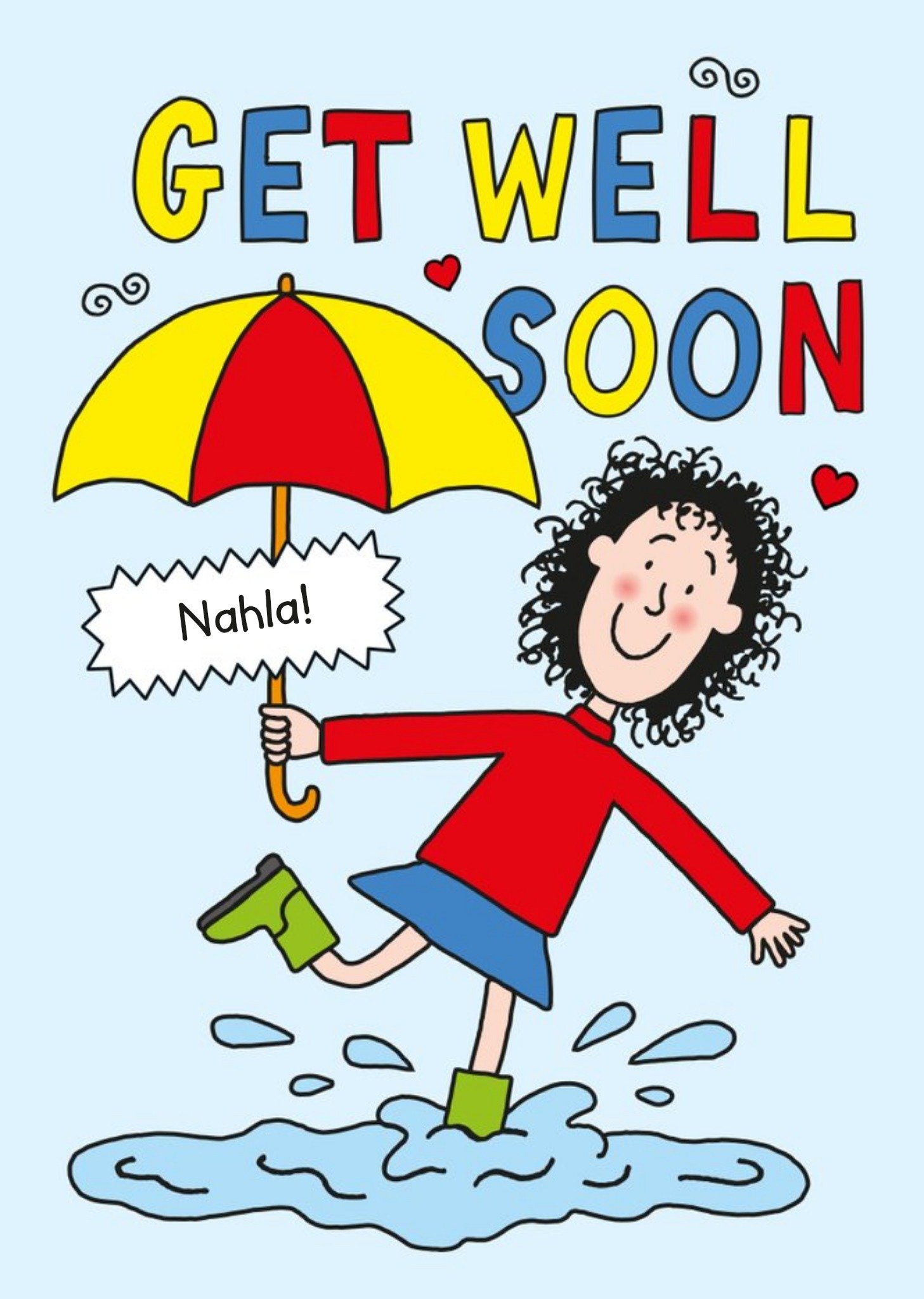 Tracy Beaker Illustrated Get Well Soon Card Ecard