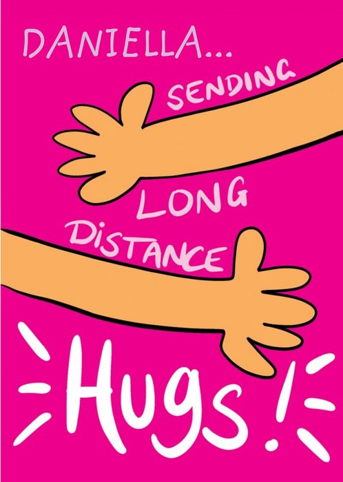 Sending Long Distance Hugs Thinking Of You Birthday Card