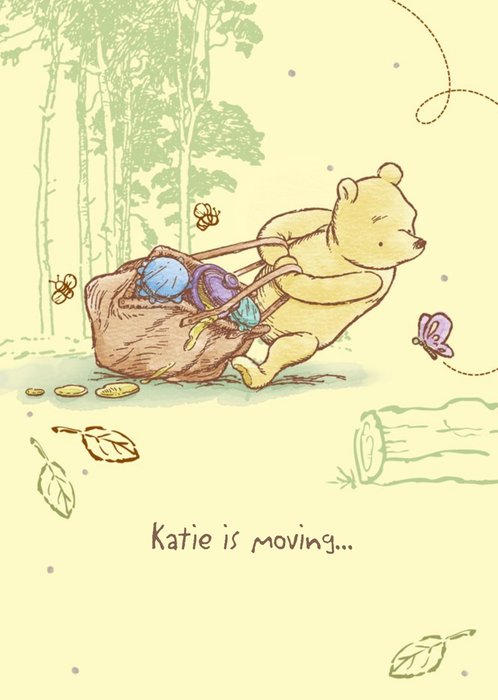 Disney Classic Winnie The Pooh Moving Personalised New Home Card