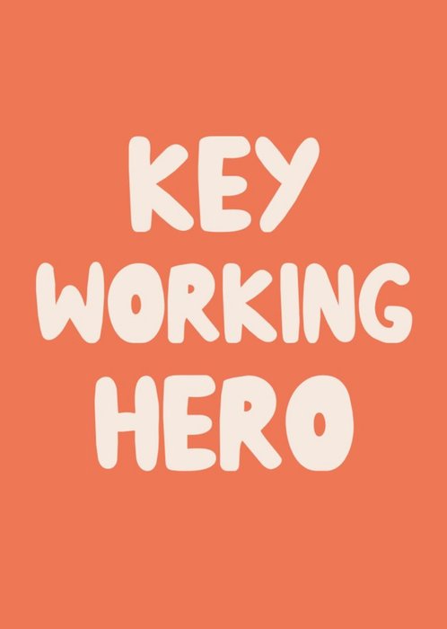 Just To Say Key Working Hero Thank You Postcard