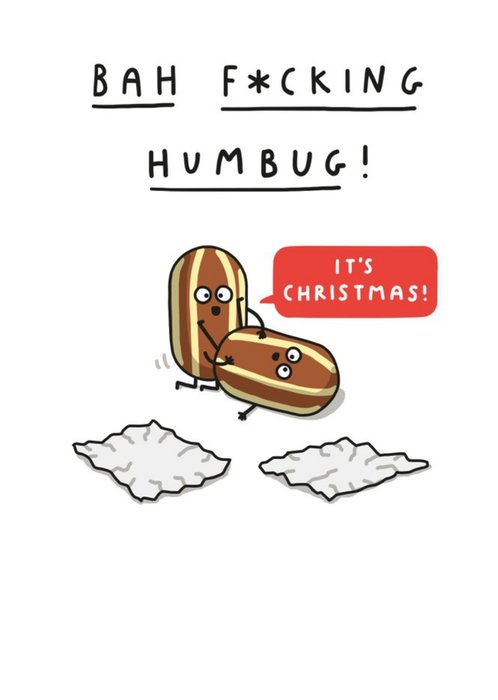 Mungo And Shoddy Bah Humbug Rude Christmas Card