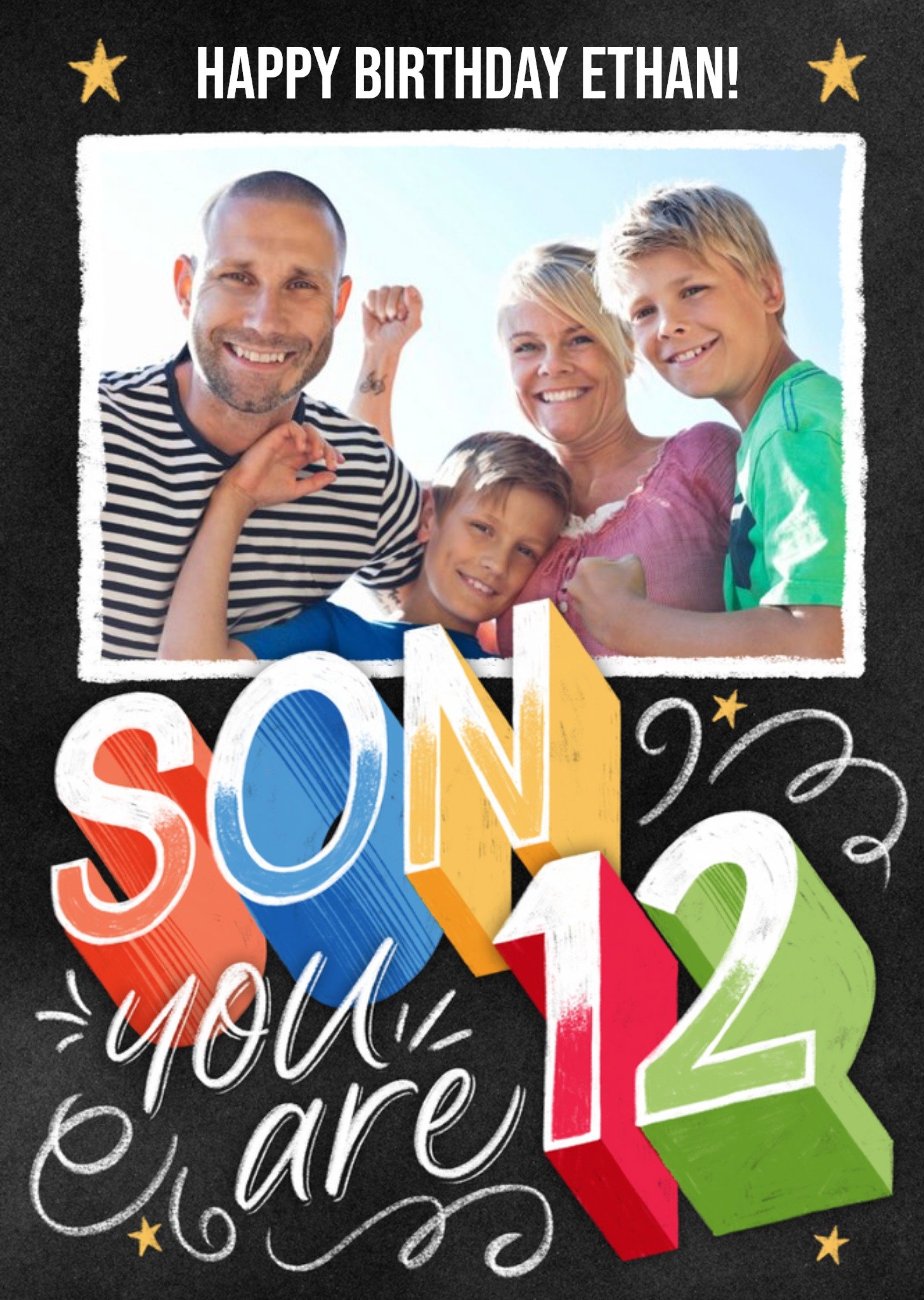 Photo Upload Happy 12 Birthday Son Card Ecard