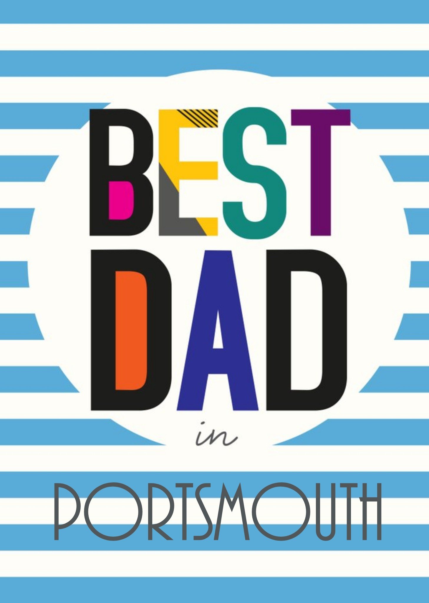 Best Dad In Personalised Place Card Ecard