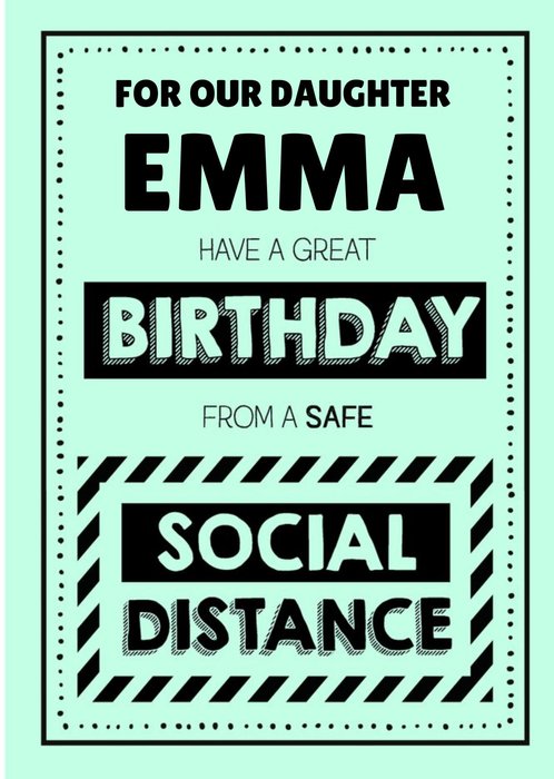 Jam and Toast Safe Social Distance Birthday Card For Daughter