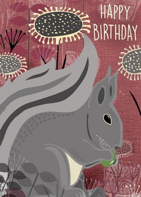 Cute Squirrel Birthday Card