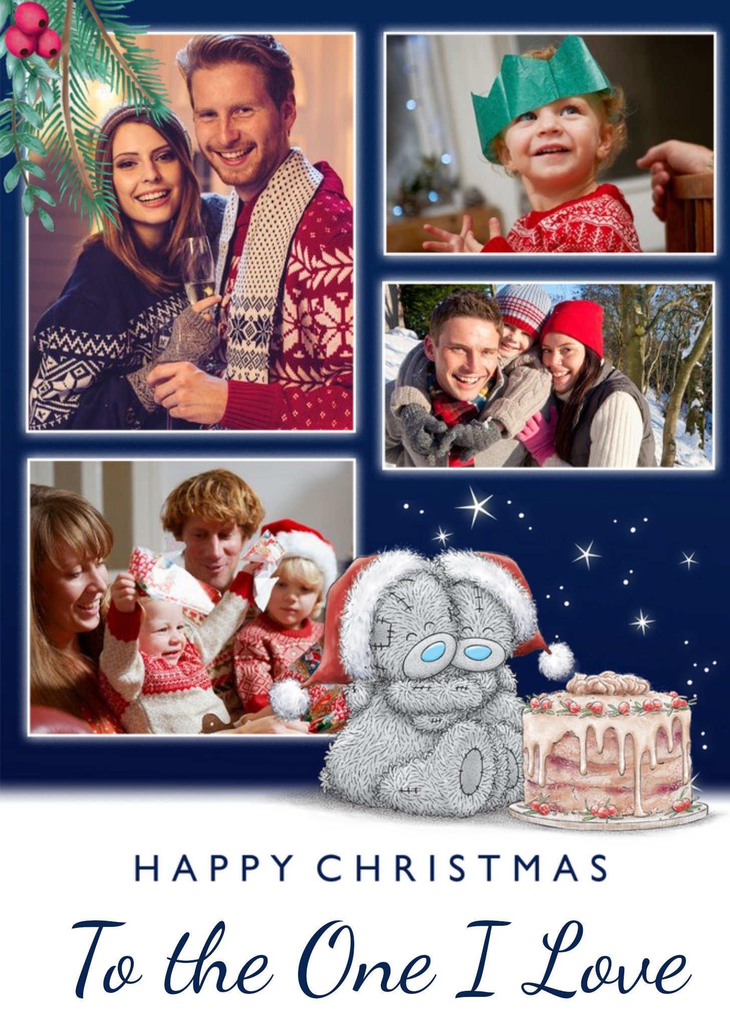 Me To You Tatty Teddy Happy Christmas To The One I Love Photo Upload Card Ecard