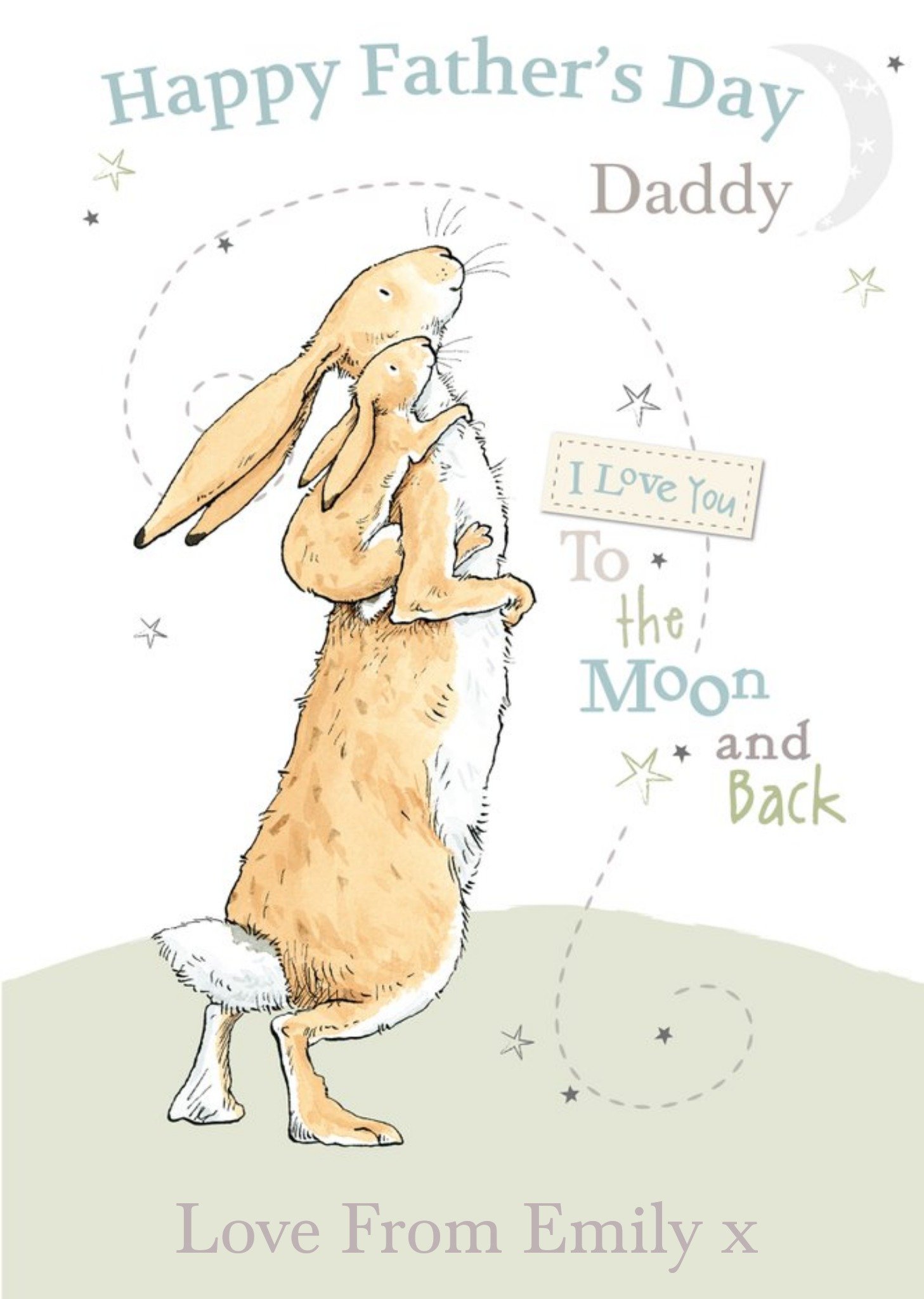 Guess How Much I Love You Ghmily Cute Father's Day Card For Dad