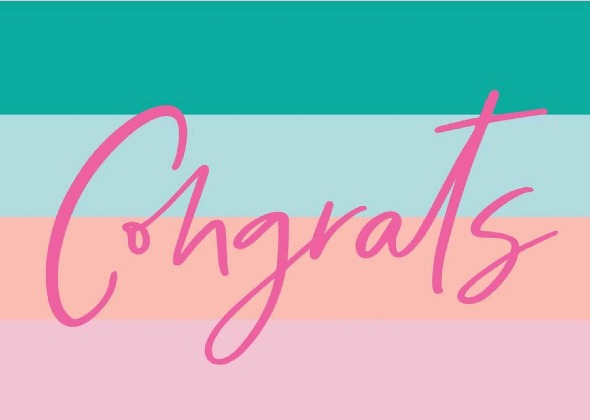 Congrats Stripy Card Ecard