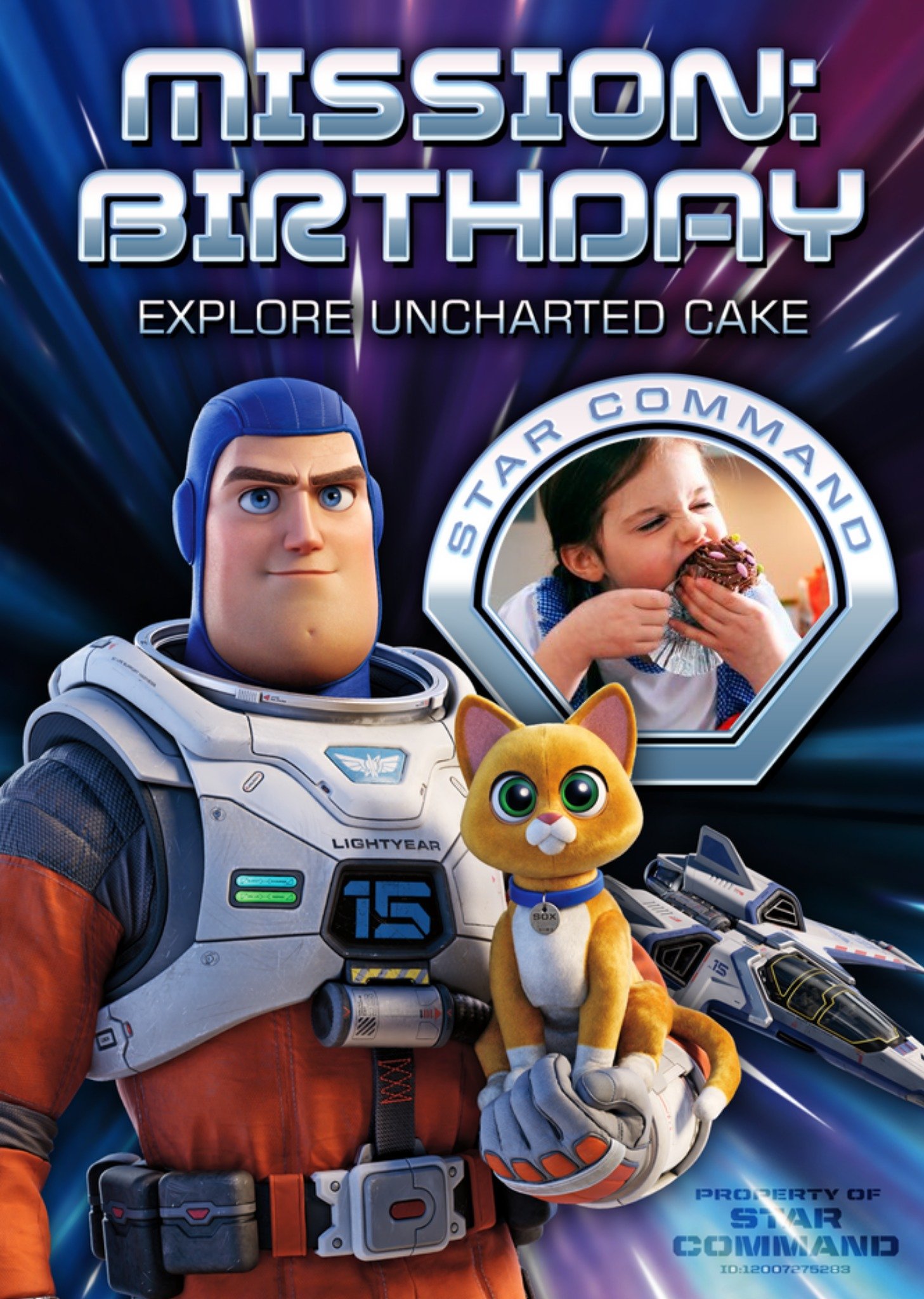 Toy Story Lightyear Mission Birthday Photo Upload Card Ecard