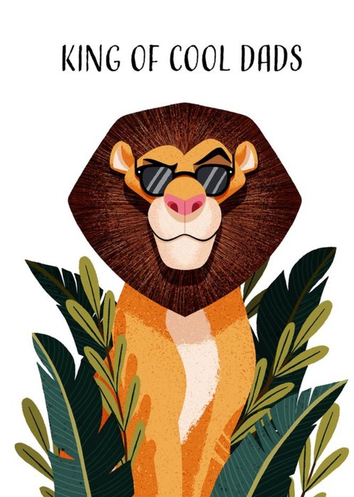 Folio King of cool Dads Lion Fathers Day Card