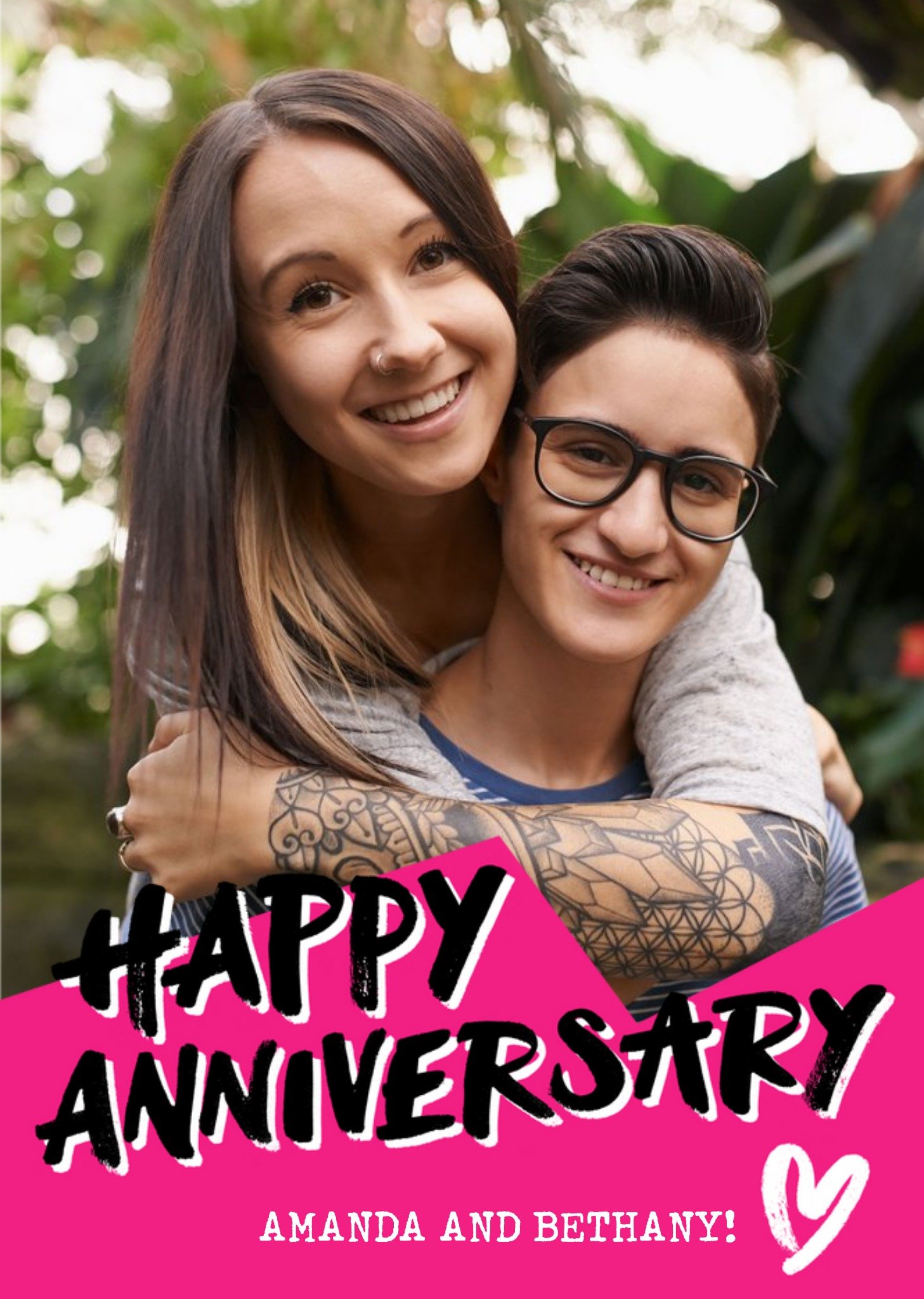 Anniversary Photo Upload Card - Happy Anniversary