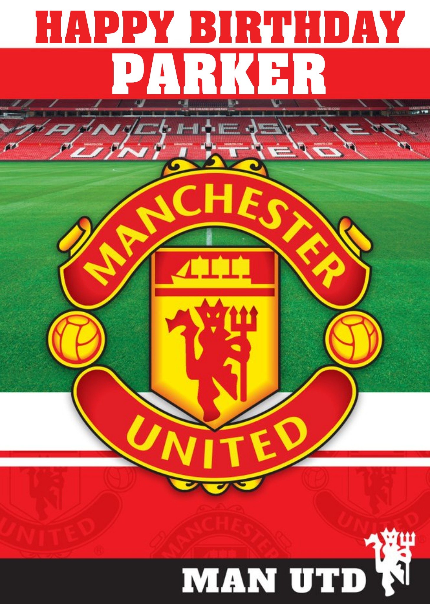 Manchester United Birthday Card, Large