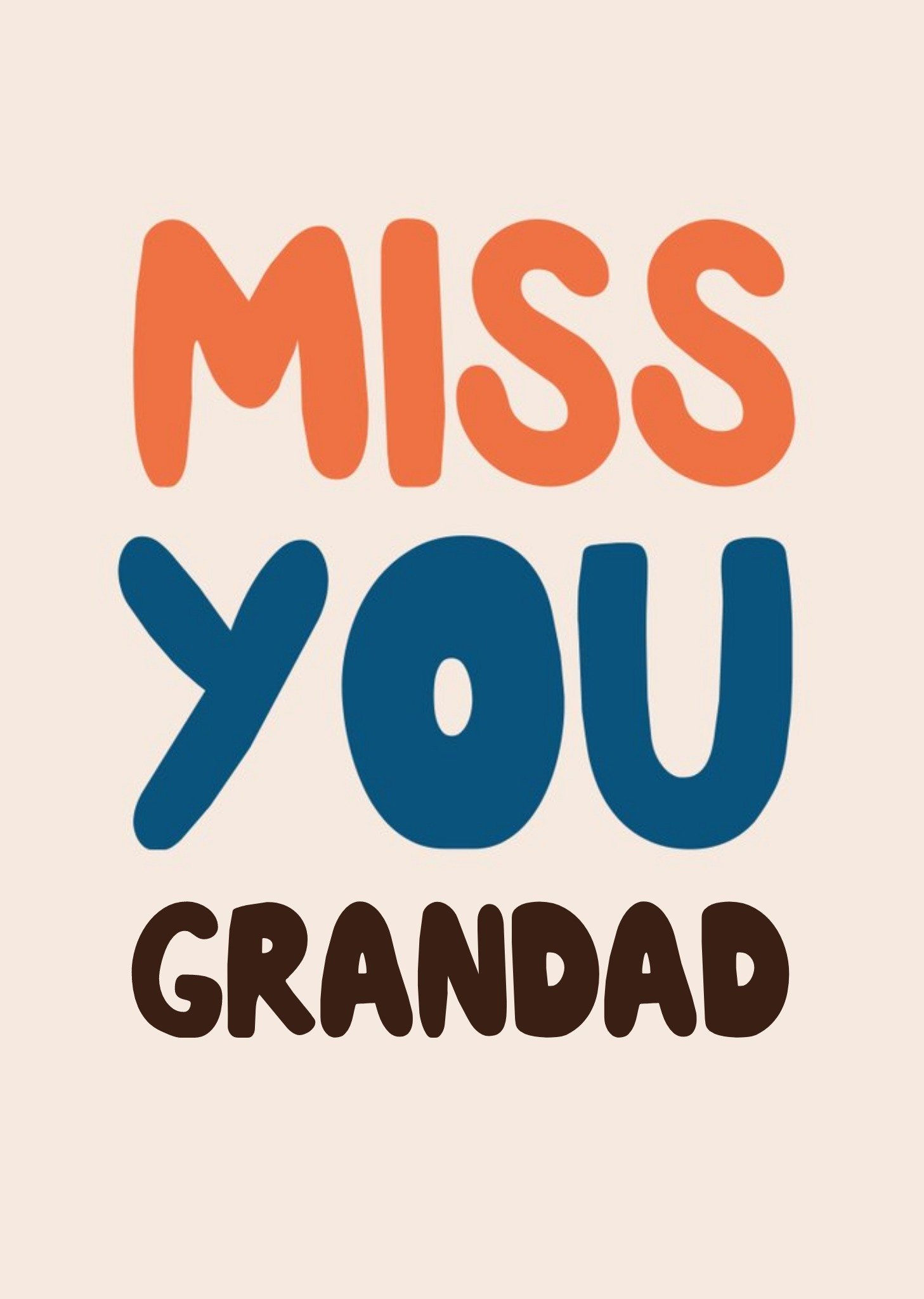 Moonpig Miss You Grandad Postcard