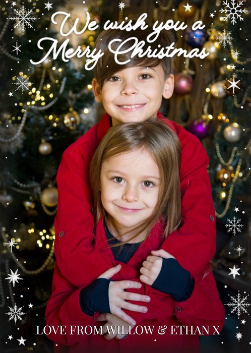 We Wish You A Merry Christmas Photo Upload Card