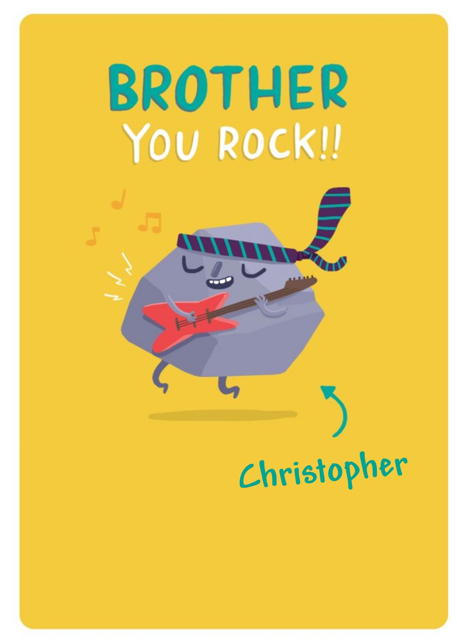 Moonpig Brother You Rock Birthday Card, Large