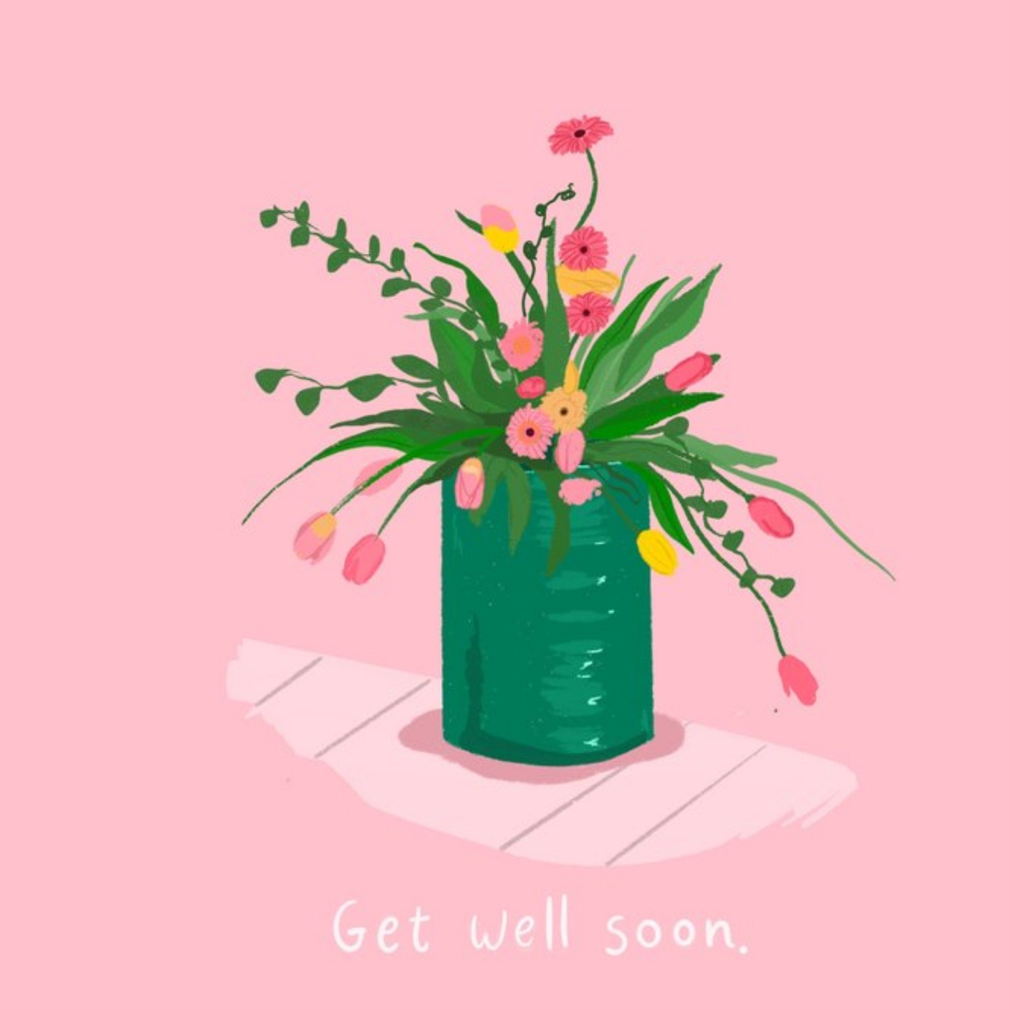 Tasia Flowers Get Well Soon Card, Square