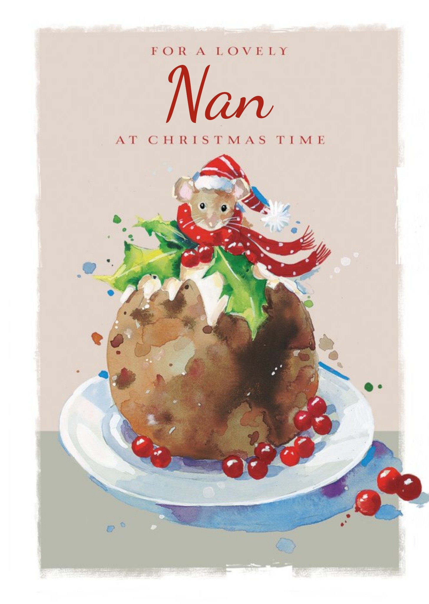 Ling Design Traditional Lovely Nan Christmas Pudding Christmas Card Ecard