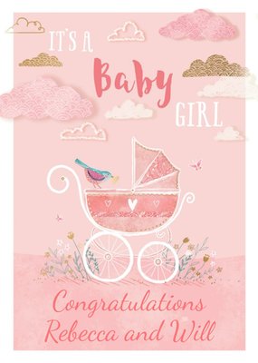 Baby Girl Congratulations Postcard